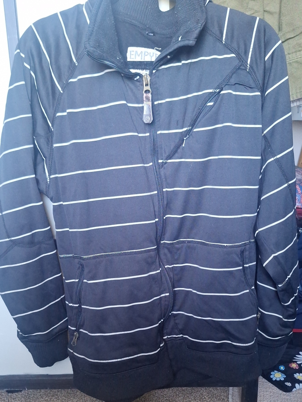 Empyre Zip Up with White Stripes
